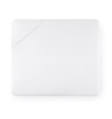 Corto Celeste White Bedding Collection by Sferra | Fig Linens - White fitted sheet