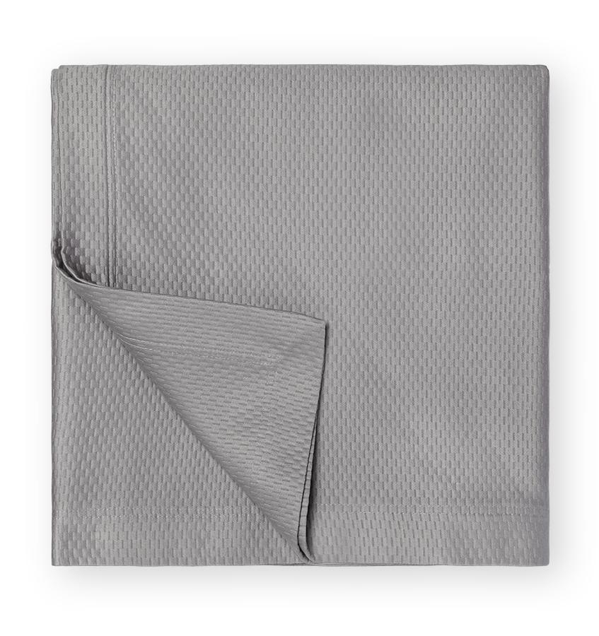 Perrio Silver Coverlets & Shams by Sferra | Fig Linens - Gray blanket cover