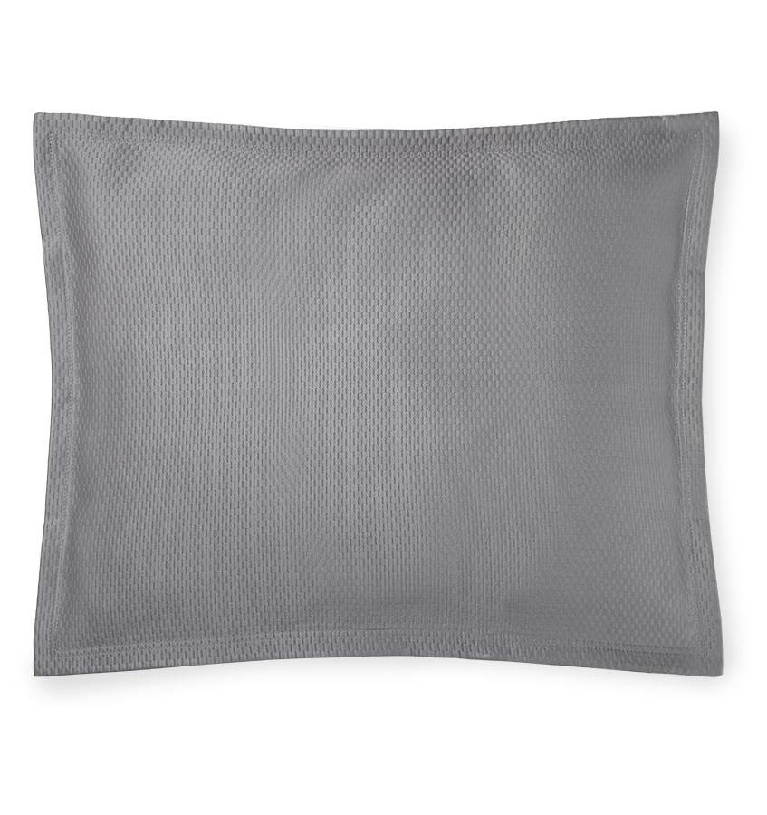 Perrio Silver Coverlets & Shams by Sferra | Fig Linens - Gray sham