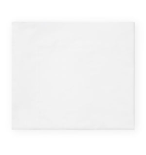 Corto Celeste White Bedding Collection by Sferra | Fig Linens - White flat sheet