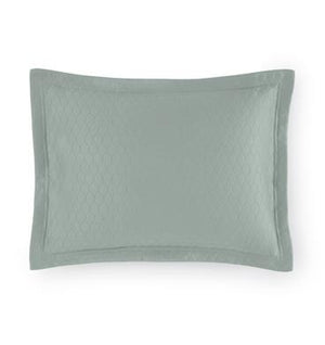 Fig Linens - Favo Seagreen Bedding Collection by Sferra - Green sham