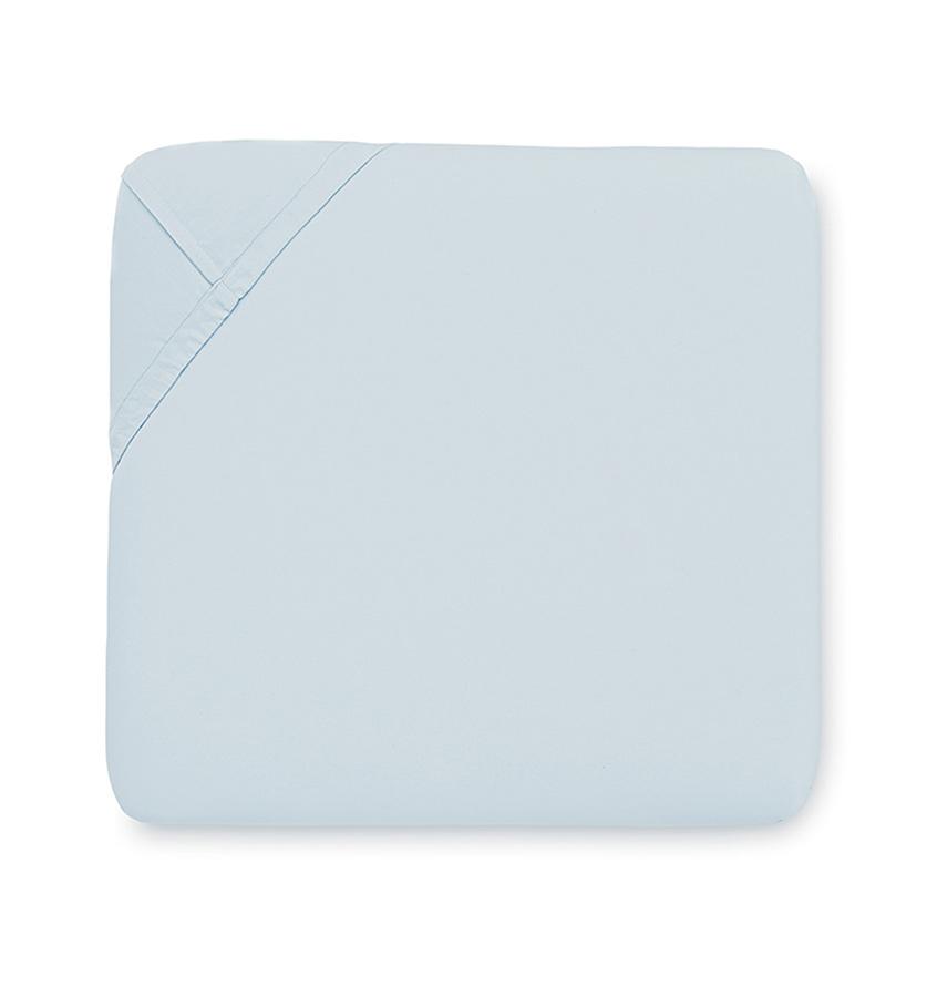 Finna Sky Bedding Collection by Sferra | Fig Linens - Blue fitted sheet