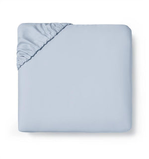 Fiona Powder Bedding Collection by Sferra | Fig Linens - Blue fitted sheet