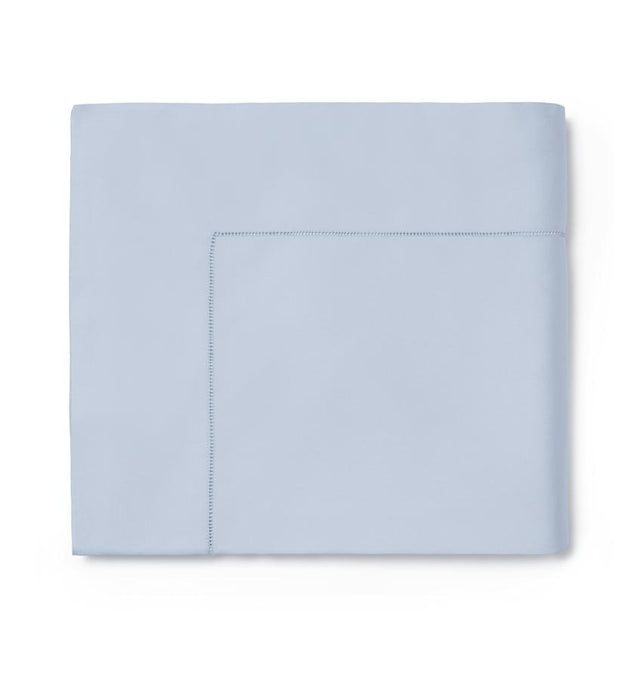 Fiona Powder Bedding Collection by Sferra | Fig Linens - Blue flat sheet