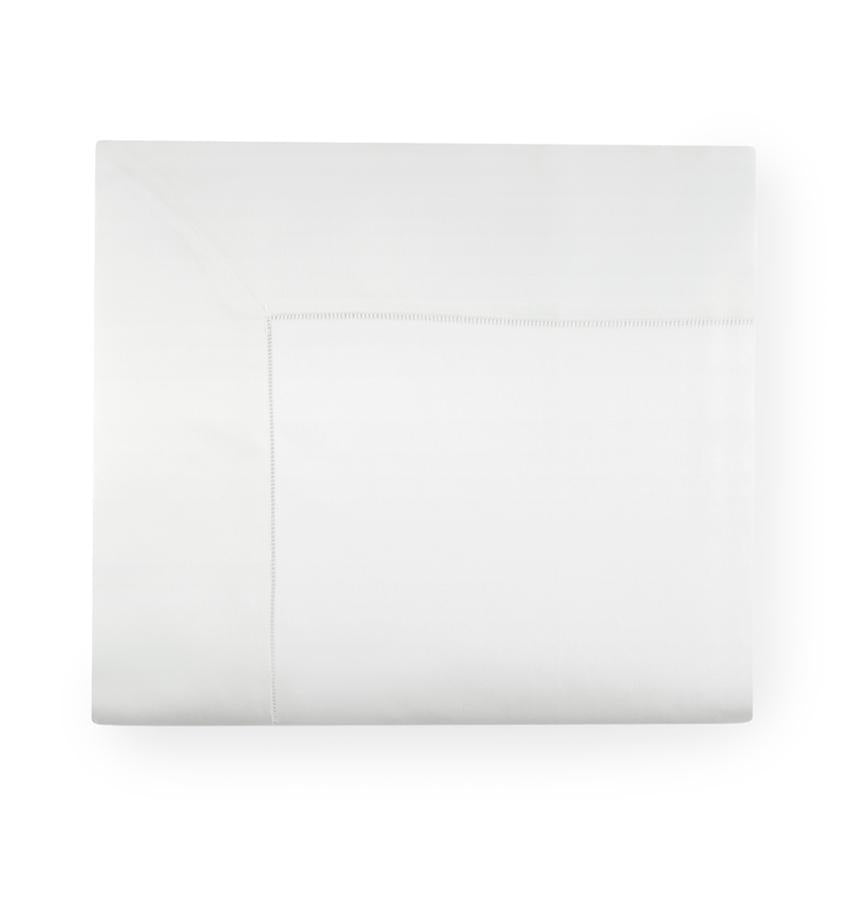 Fig Linens - Giotto Collection Sheeting by Sferra - White flat sheet