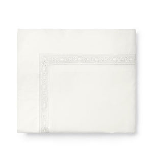 Giza 45 - Lace Bedding Collection by Sferra | Fig Linens - Ivory flat sheet