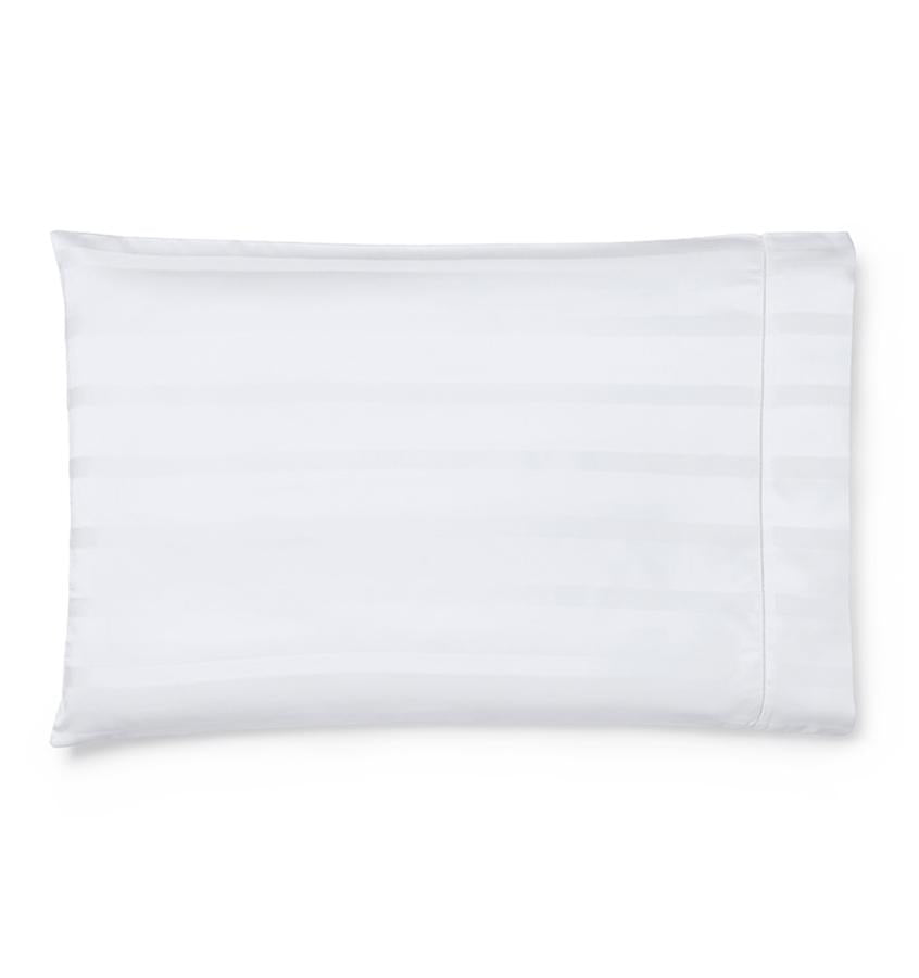 Fig Linens - Sferra Giza 45 Stripe White Pillowcase