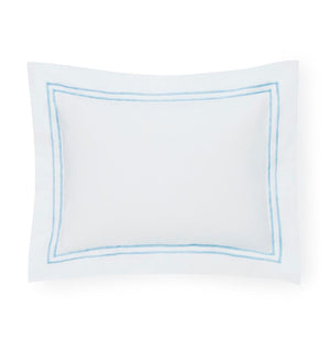 Fig Linens - Sferra Bedding - Grand Hotel White and Blue Sham