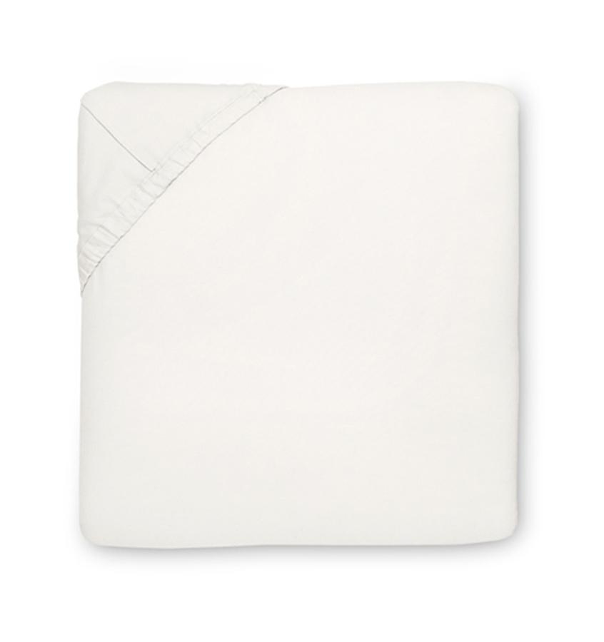 Fig Linens - Millesimo Bedding Collection by Sferra - Ivory fitted sheet