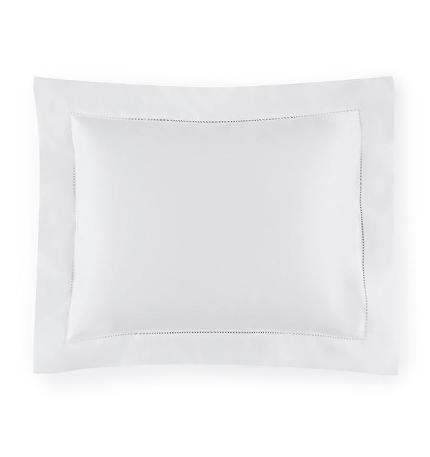 White Pillow Sham - Sferra Milos Bedding - Luxury Bed Linens at Fig Linens and Home