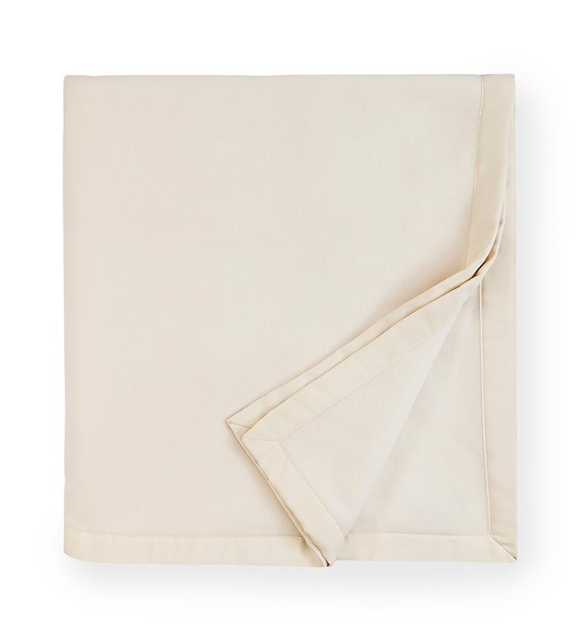 Savoy Cashmere Blanket by Sferra | Fig Linens - Ivory cashmere blanket