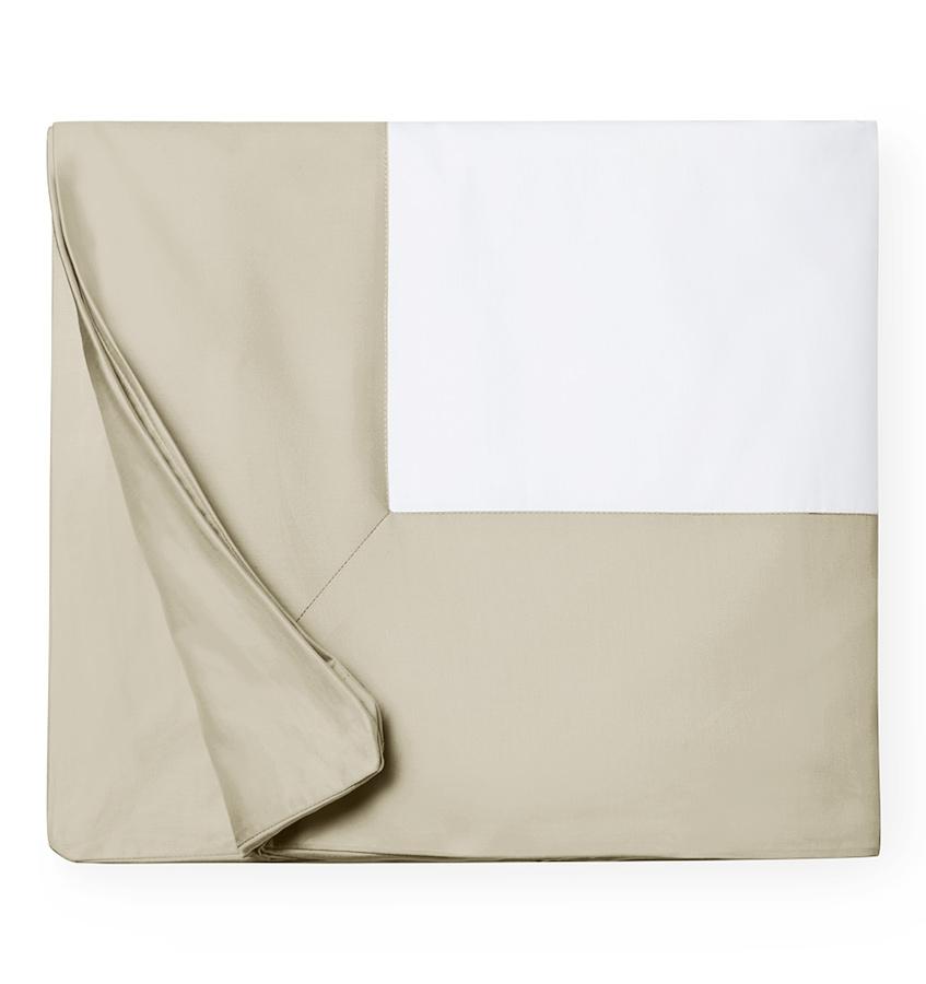 Casida Bedding Collection by Sferra | Fig Linens - Oat, Duvet cover