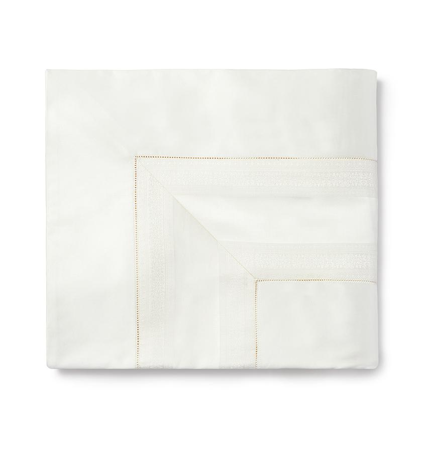 Capri Bedding Collection by Sferra | Fig Linens - Ivory flat sheet