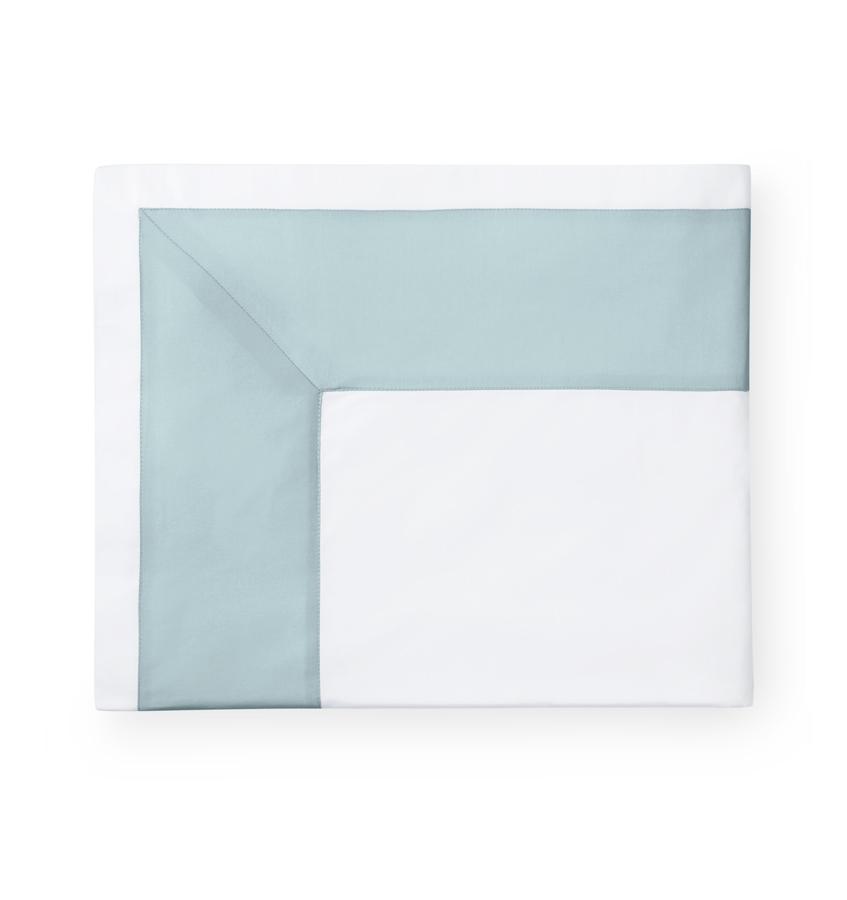 Casida Poolside Bedding Collection by Sferra | Fig Linens - Poolside blue flat sheet