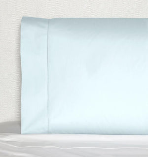 Pillowcase - Sferra Celeste Aquamarine Percale Bedding at Fig Linens and Home