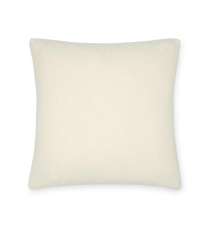 Pettra Eggshell Throw Pillow by Sferra | Fig Linens and Home - Ivory pillow