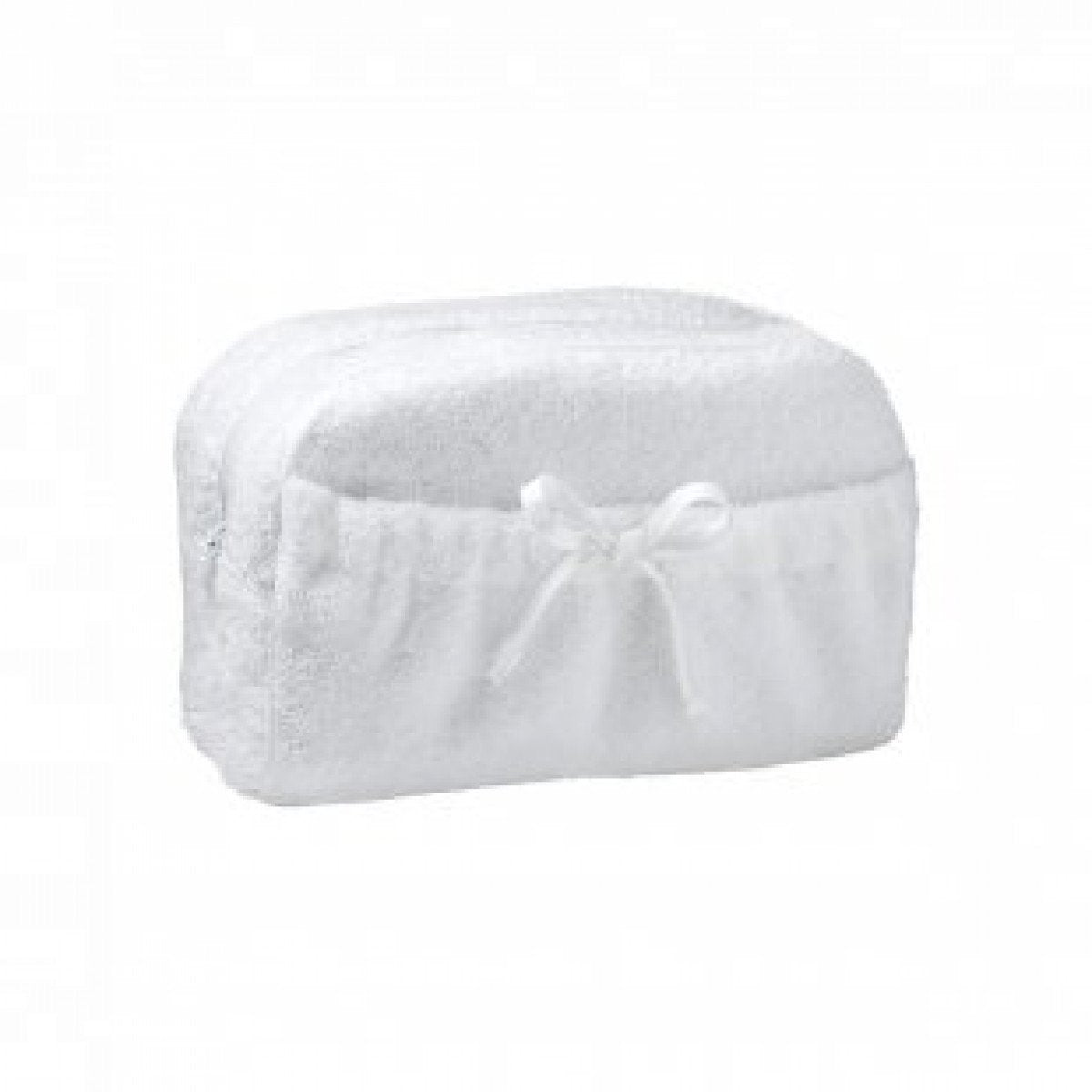 Etoile Blanc Cosmetic Bag by Yves Delorme | Fig Linens - White powder bag, tote