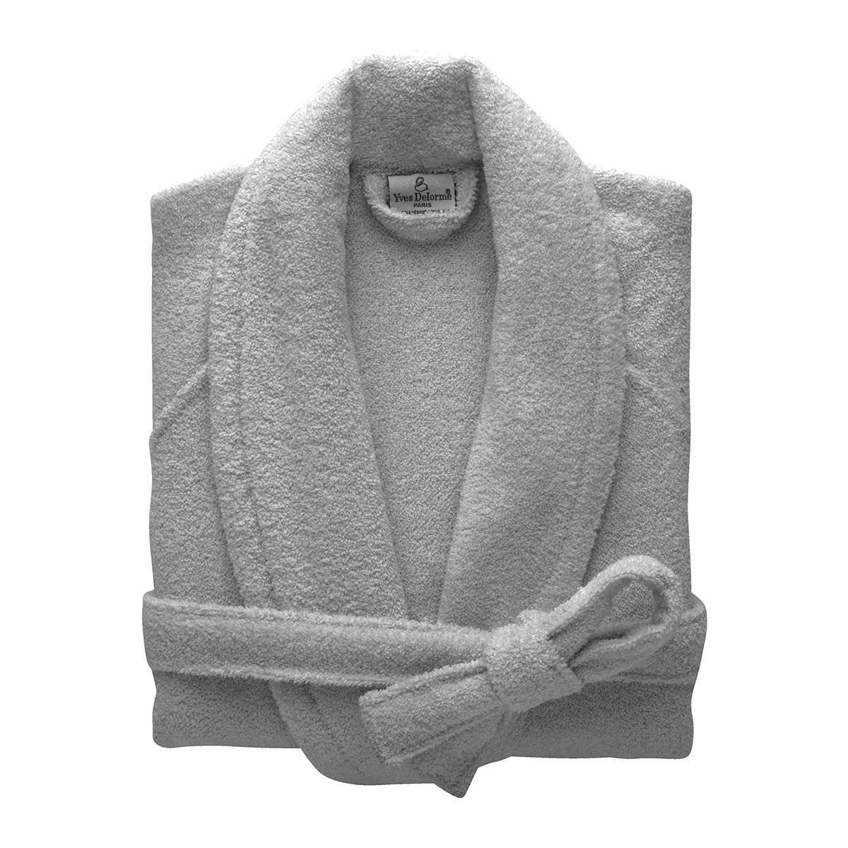 Etoile Platine Gray Bathrobe by Yves Delorme | Fig Linens