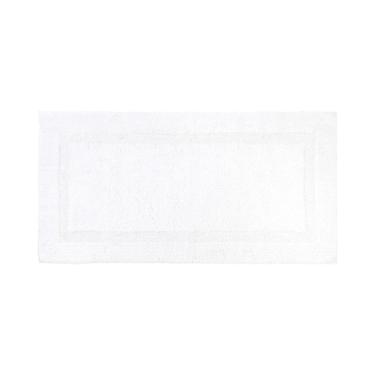 Aquilon Blanc Reversible Bath Rug by Yves Delorme | Fig Linens - White, square bath mat, rug