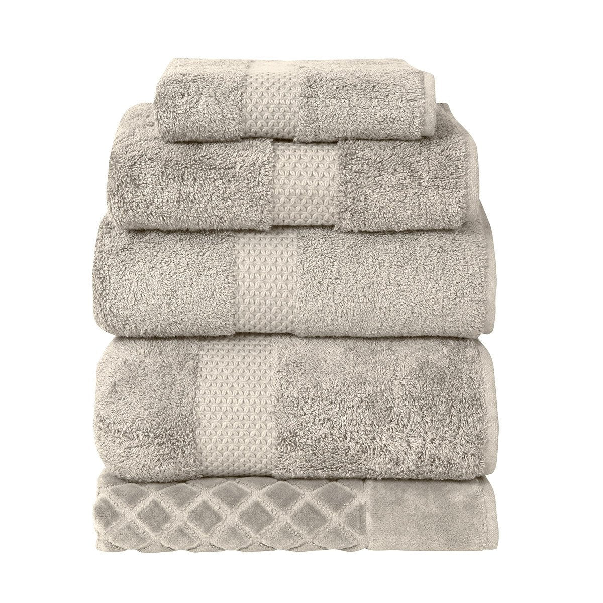 Etoile Pierre Bath Collection by Yves Delorme | Fig Linens, beige bath linens, towels