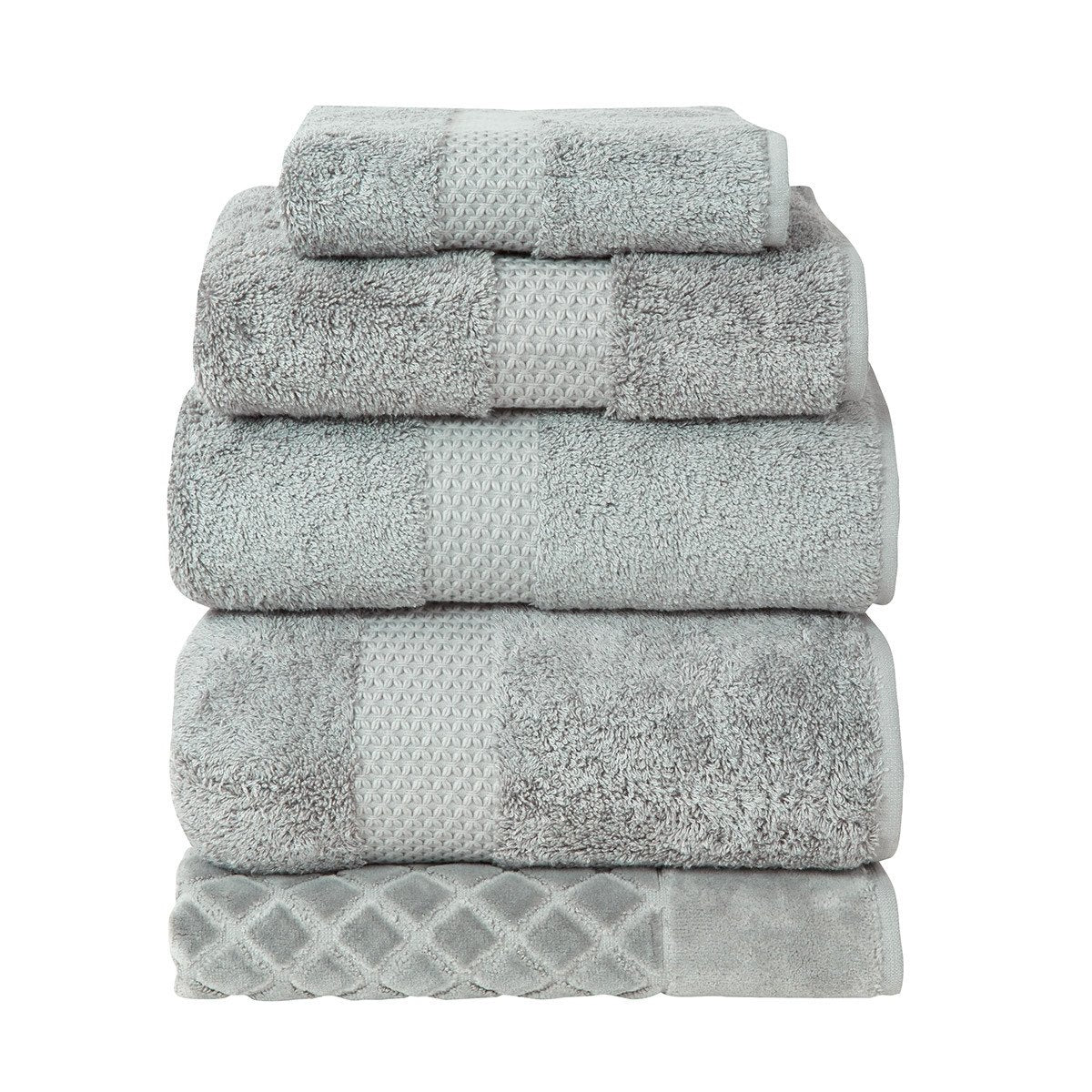 Etoile Platine Bath Collection by Yves Delorme | Fig Linens - Gray bath linen