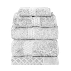 Etoile Silver Bath Collection by Yves Delorme | Fig Linens, Light gray bath linen