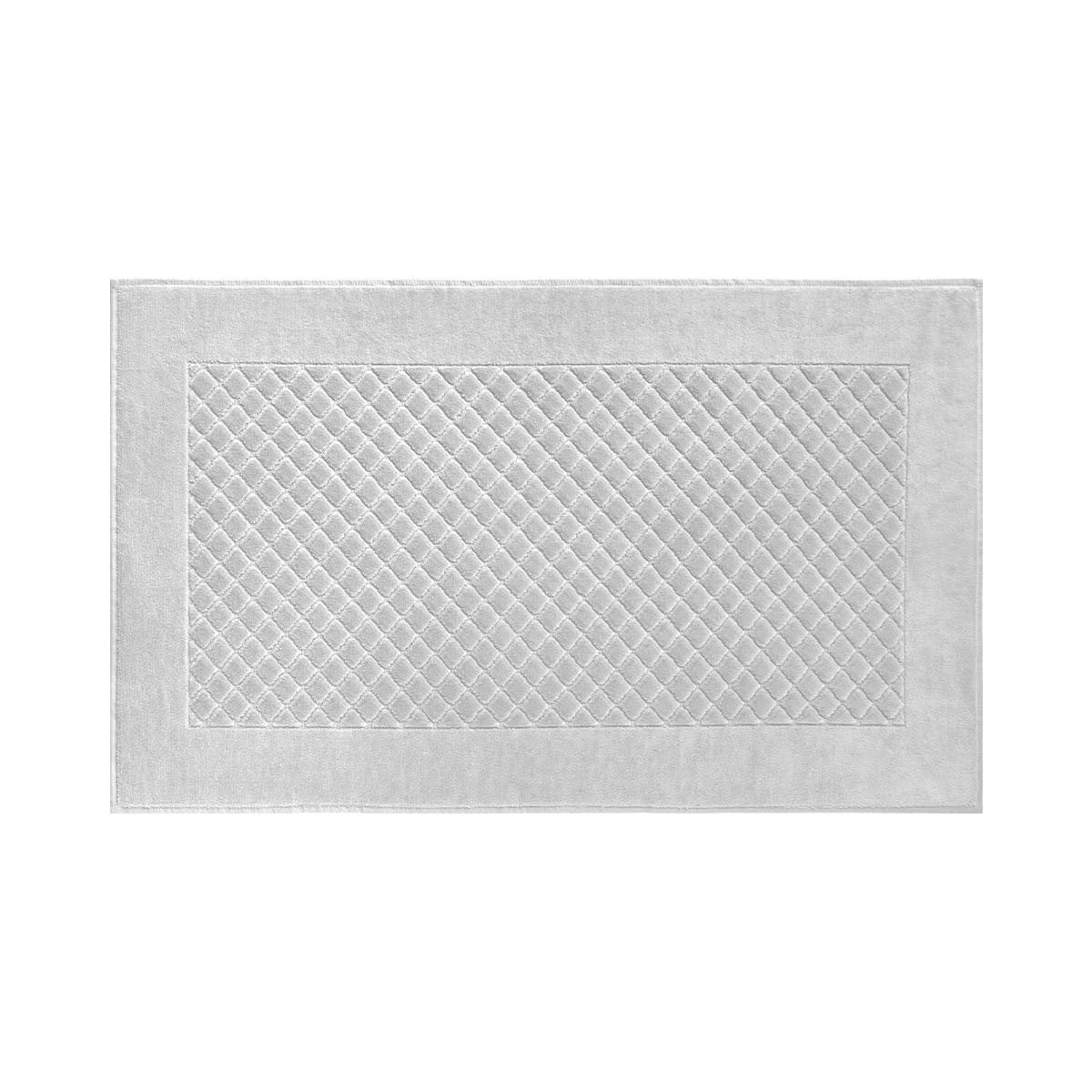 Etoile Silver Bath Collection by Yves Delorme | Fig Linens, Light gray bath linen, bath mat, rug