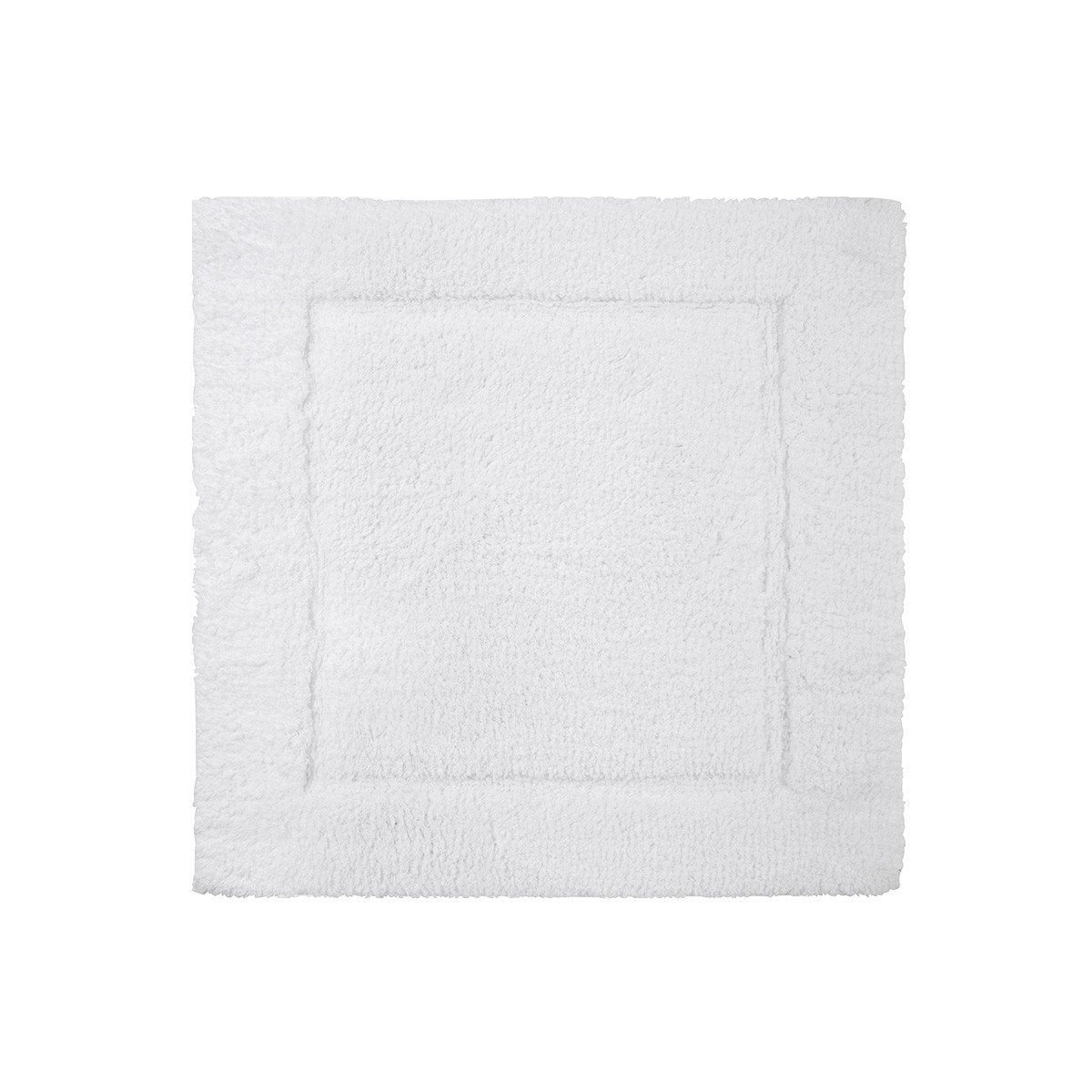 Prestige Blanc Bath Rug by Yves Delorme | Fig Linens - White square bath rug, mat, non slip, cotton