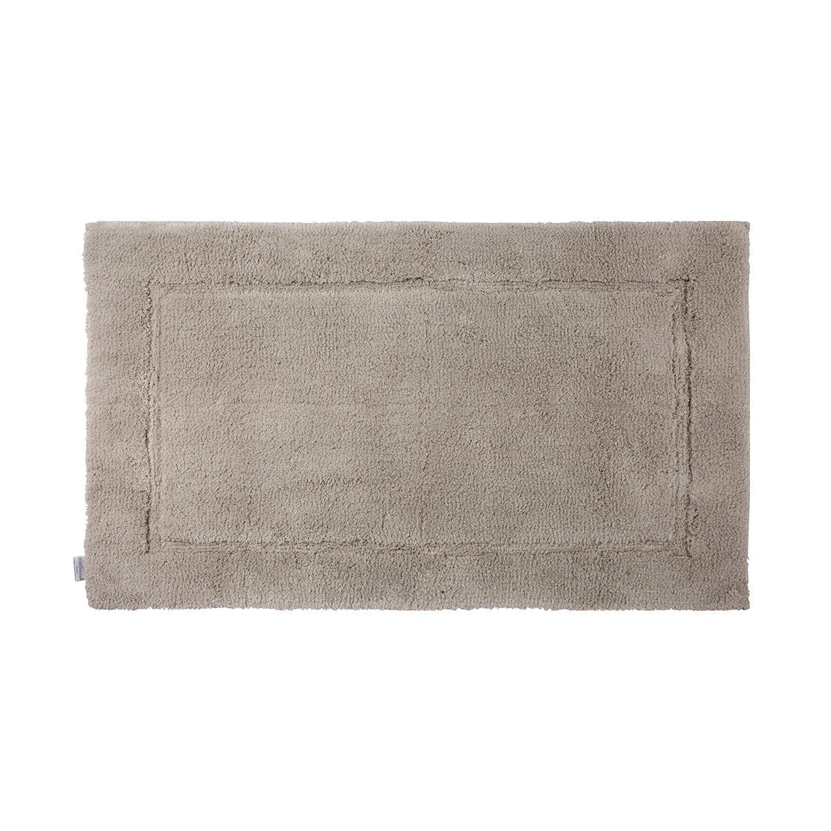 Prestige Pierre Bath Rug by Yves Delorme | Fig Linens - Taupe, cotton, square bath rug, bath mat
