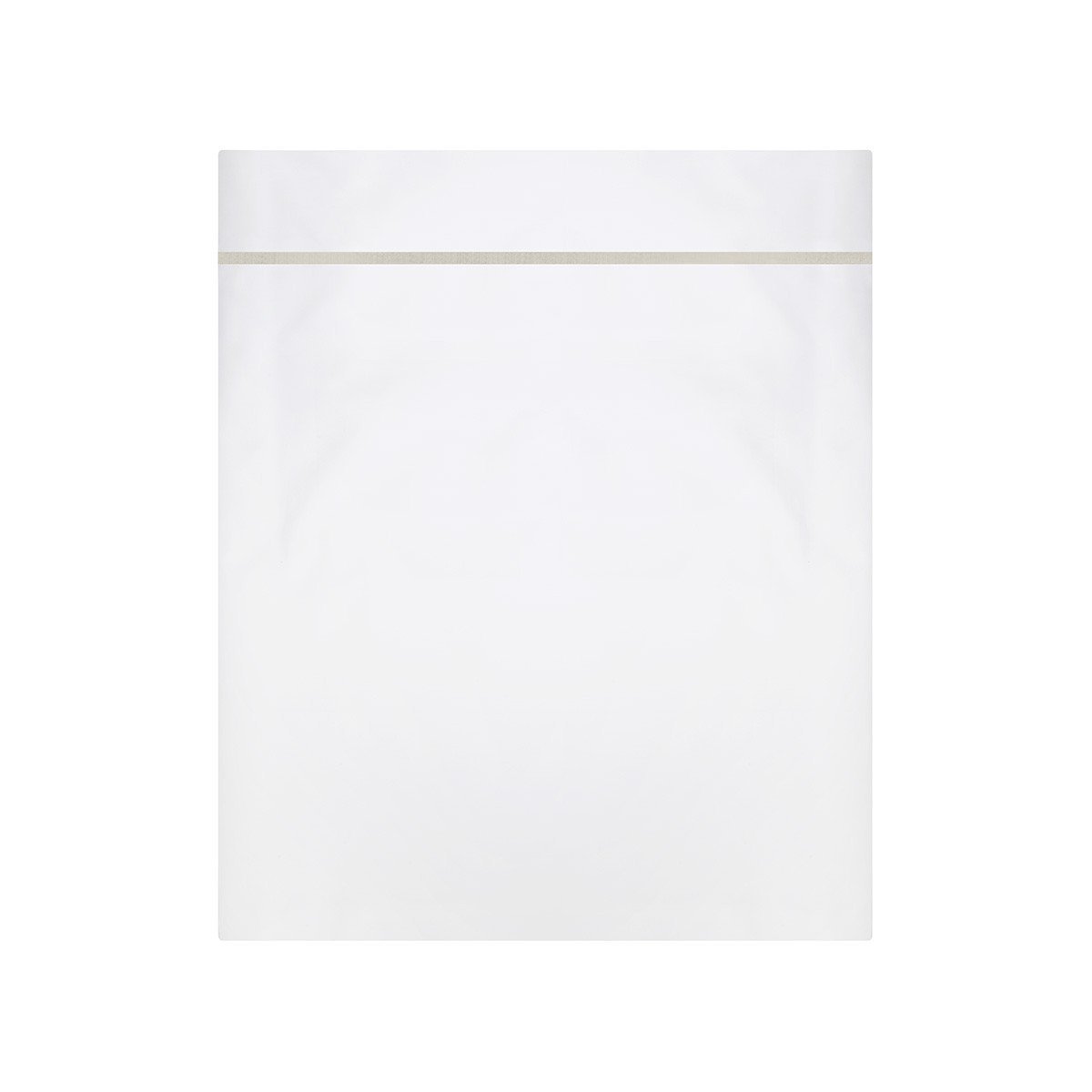 Athena Nacre Bedding Collection by Yves Delorme | Fig Linens - White and ivory flat sheet