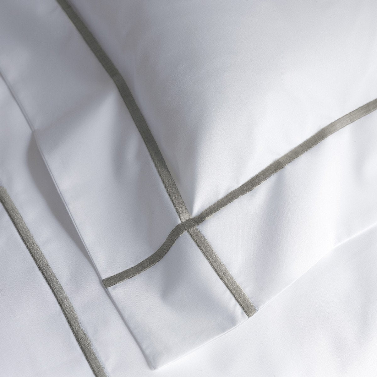Athena Pierre Bedding Collection by Yves Delorme | Fig Linens - white bed linens, shams