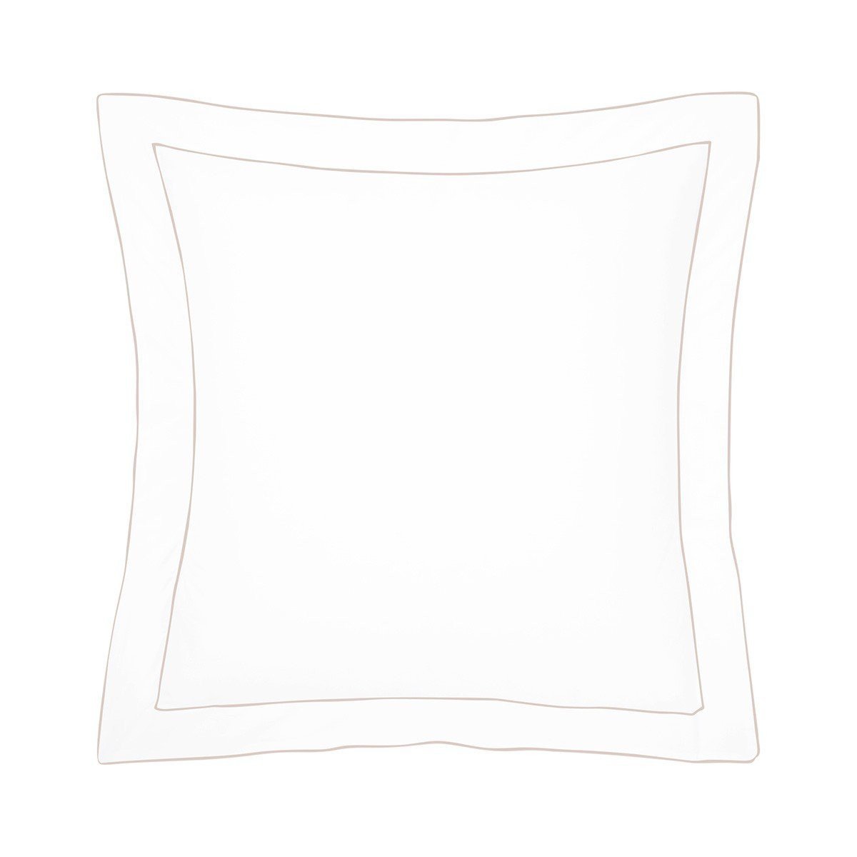 Flandre Pierre Bedding by Yves Delorme - Fig Linens - White, Cotton, euro sham