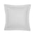 Triomphe Silver Light Gray Bedding by Yves Delorme - Fig Linens - Quilted Euro Sham Reverse
