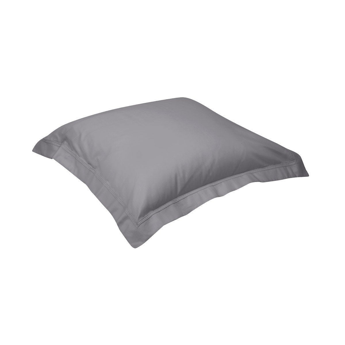 Triomphe Platine Platinum Gray Bedding by Yves Delorme - Fig Linens - Euro Sham