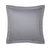 Triomphe Platine Platinum Gray Bedding by Yves Delorme - Fig Linens - Quilted Euro sham reverse