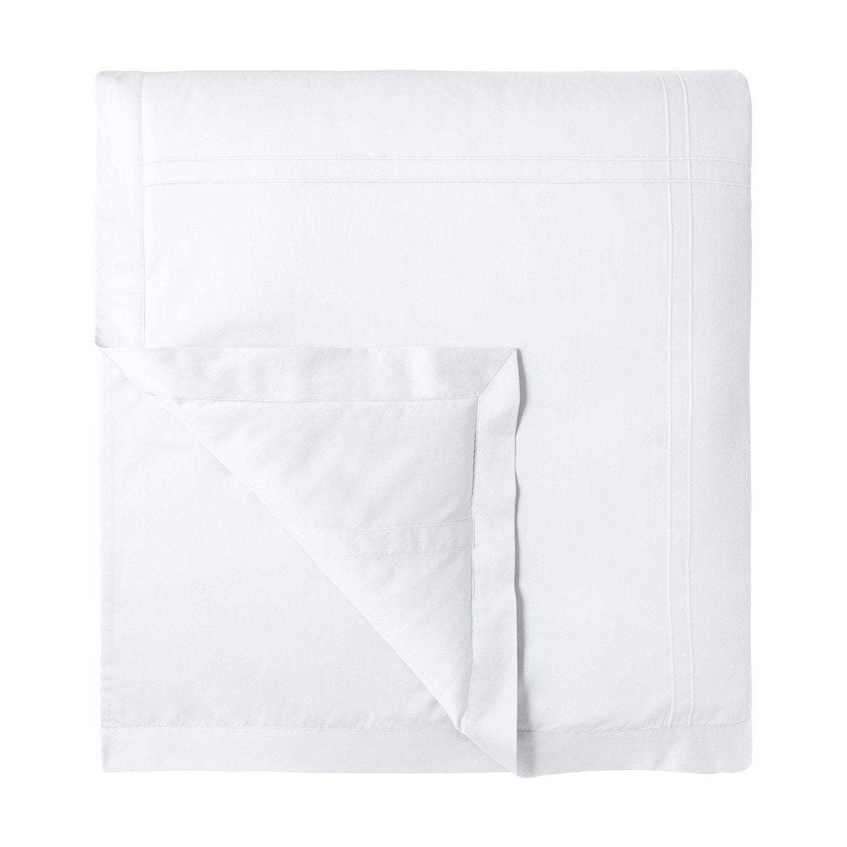 Adagio Blanc Bedding Collection by Yves Delorme | Fig Linens - White, cotton, luxury duvet cover