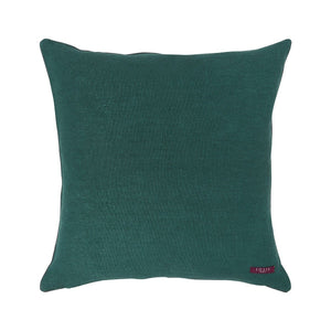 Pigment Laurier Dark Green Throw Pillow by Iosis | Fig Linens - Back