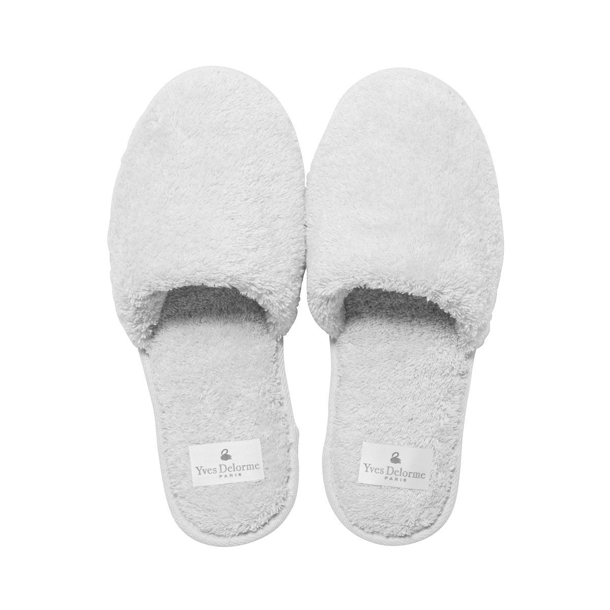 Etoile Blanc Men&#39;s Slippers by Yves Delorme | Fig Linens - White slippers