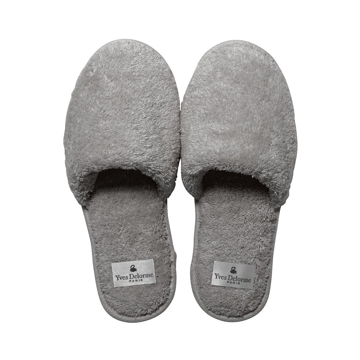Etoile Platine Men&#39;s Slippers by Yves Delorme | Fig Linens and Home - gray slippers