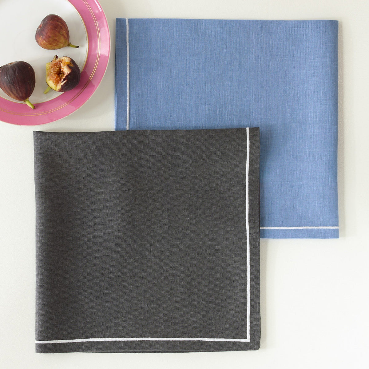 Matouk Casual Couture Satin Stitch Napkins | Fig Linens and Home