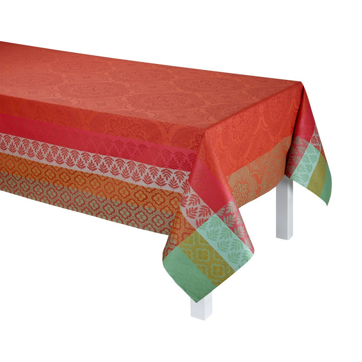 Le Jacquard Francais Coated Table Linen Bastide Red Fig Linens Tablecloth Napkin Placemat