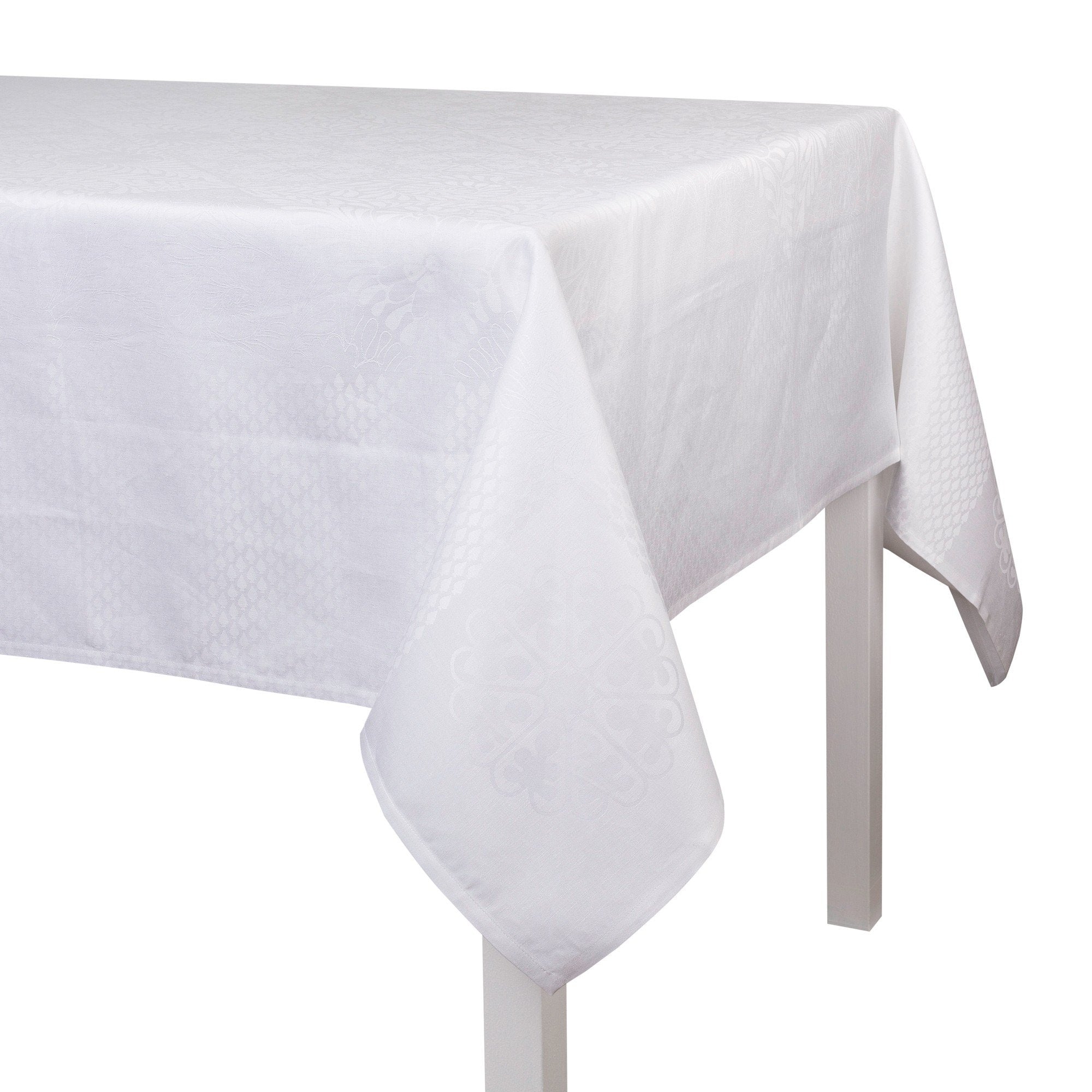 Le Jacquard Français Fine Table Linen Bosphore Blanc Fig Linens Tablecloth