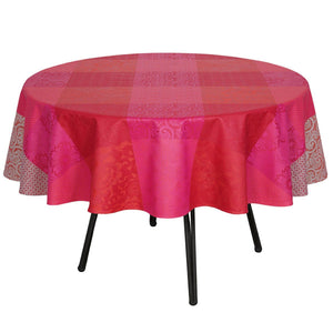 Le Jacquard Français Table Linen Fleurs de Kyoto Cherry Fig Linens Tablecloth