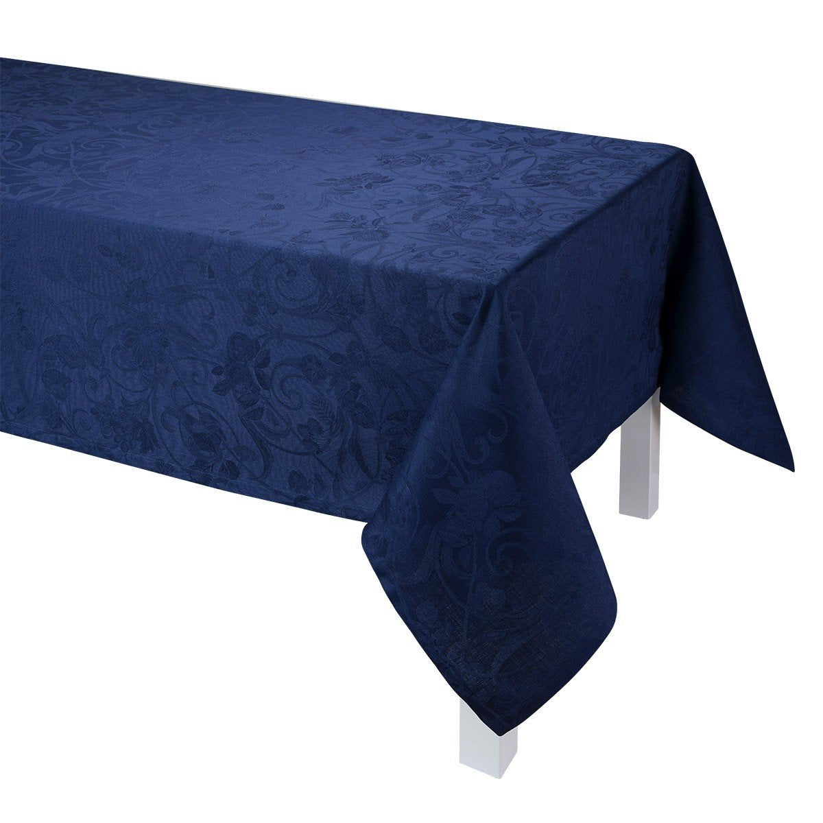 Le Jacquard Français Table Linen Tivoli in Sapphire Navy Blue Fig Linens Tablecloth
