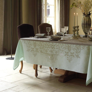 Le Jacquard Français Table Linen Venezia in Ash Beige Fig Linens Tablecloth