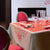 Le Jacquard Français Table Linen Venezia in Cornelian Fig Linens Orange Tablecloth