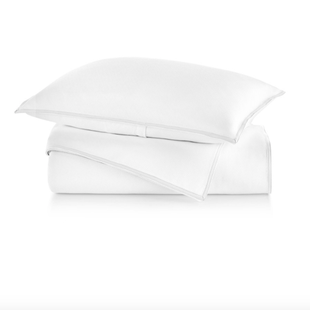 Pique II White Duvet by Peacock Alley | Fig Linens