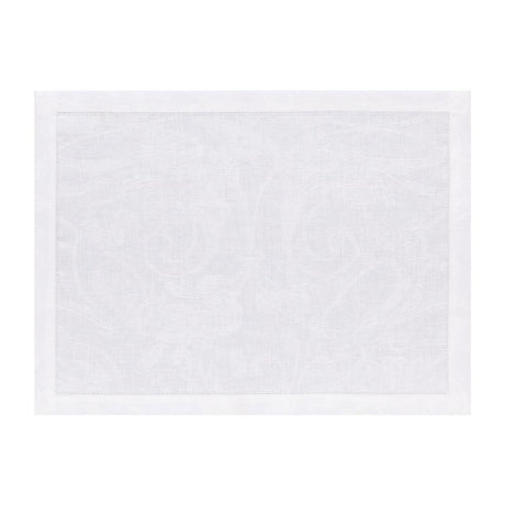 Le Jacquard Français Table Linen Tivoli in White Fig Linens placemat