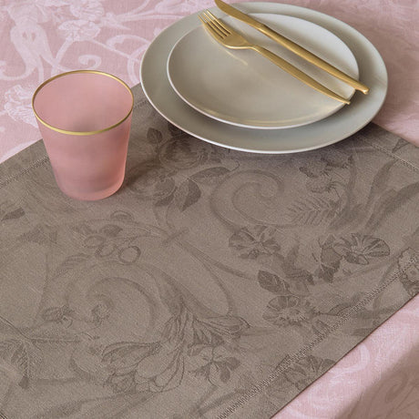 Le Jacquard Français Table Linen Tivoli Black Pepper Fig Linens placemat
