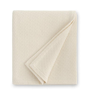 Corino Ivory Cotton Blanket by Sferra |  Fig Linens and Home - Ivory Cotton blanket